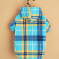 HKM-5728445 Cozy Plaid Hoodie for Pets in Various Colors and Sizes