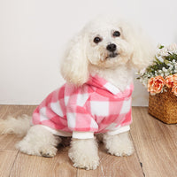 HKM-5728445 Cozy Plaid Hoodie for Pets in Various Colors and Sizes