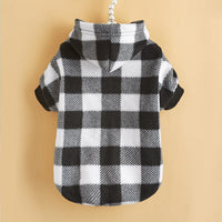 HKM-5728445 Cozy Plaid Hoodie for Pets in Various Colors and Sizes