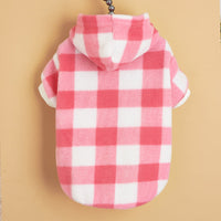 HKM-5728445 Cozy Plaid Hoodie for Pets in Various Colors and Sizes