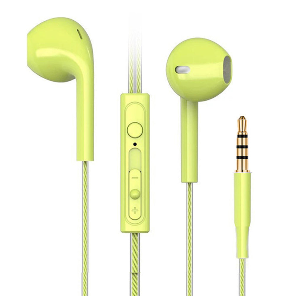 HKM-573011 Wired Earplug Headset in Multiple Colors: Black, White, Pink, Green, Red