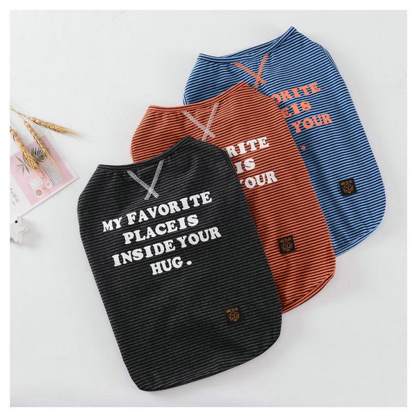 HKM-5730237 Casual Cartoon Pet Vest for Spring and Summer in Multiple Colors and Sizes