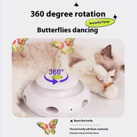 HKM-5730493 Automatic Electric Cat Toy with Rechargeable Function and Interchangeable Heads, Perfect for Pet Playtime