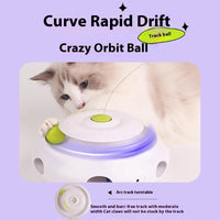 HKM-5730493 Automatic Electric Cat Toy with Rechargeable Function and Interchangeable Heads, Perfect for Pet Playtime