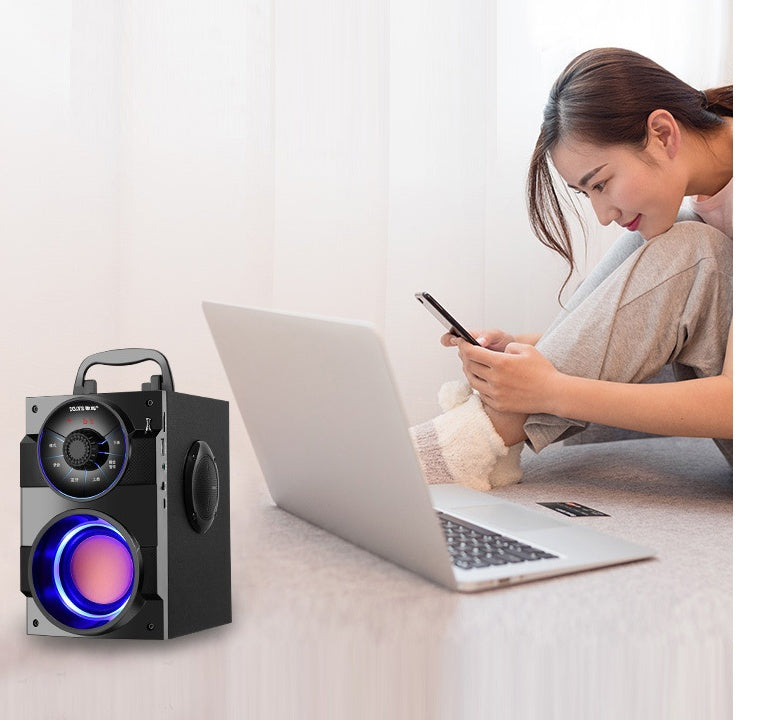 HKM-573139 Portable Mini Home Audio System with Subwoofer and USB Power Supply