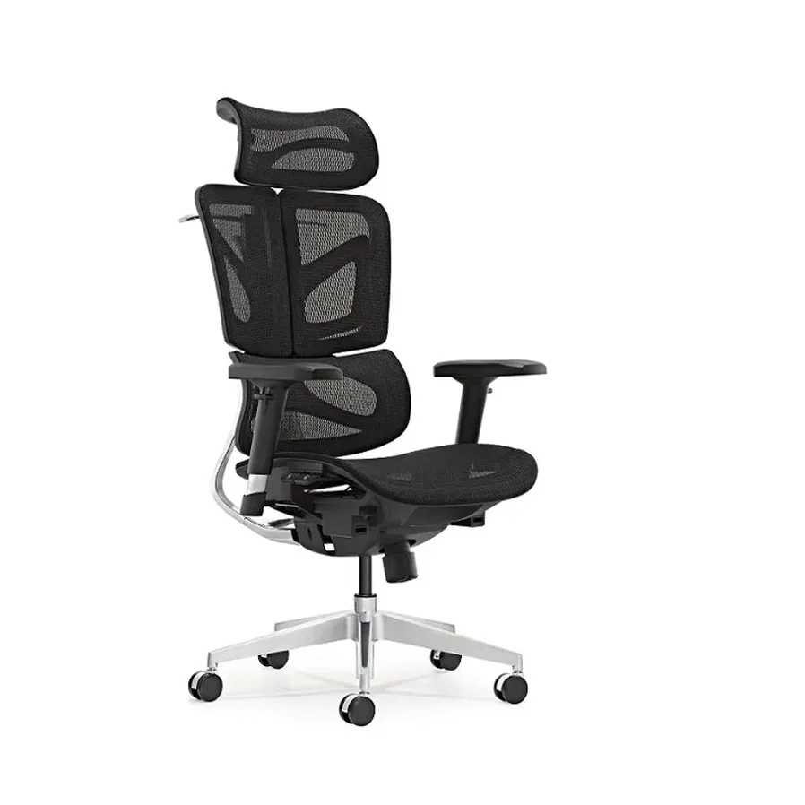 HKM-573267 Ergonomic Mesh Office Chair with Adjustable Headrest and Swivel Base