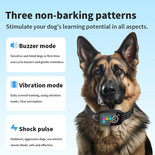 HKM-5732925 Rechargeable Smart Anti-Barking Dog Collar with Waterproof Design and Adjustable Sensitivity for Training
