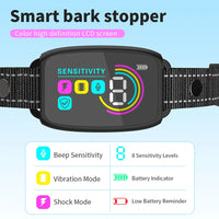 HKM-5732925 Rechargeable Smart Anti-Barking Dog Collar with Waterproof Design and Adjustable Sensitivity for Training