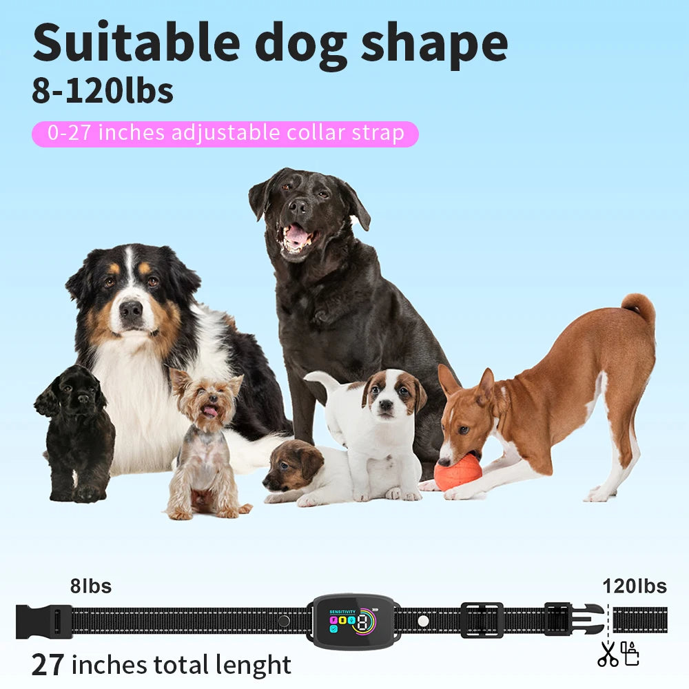 HKM-5732925 Rechargeable Smart Anti-Barking Dog Collar with Waterproof Design and Adjustable Sensitivity for Training