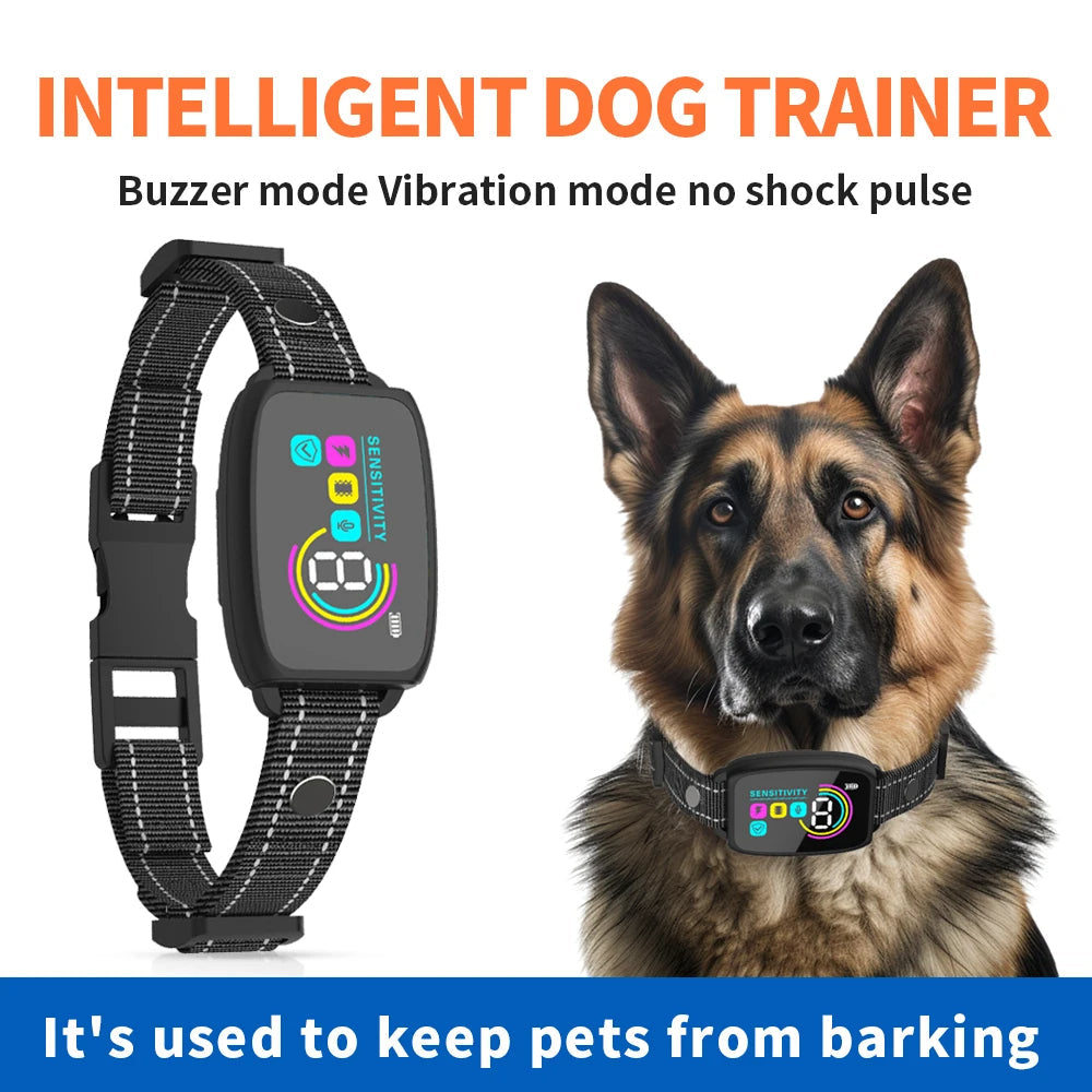 HKM-5732925 Rechargeable Smart Anti-Barking Dog Collar with Waterproof Design and Adjustable Sensitivity for Training