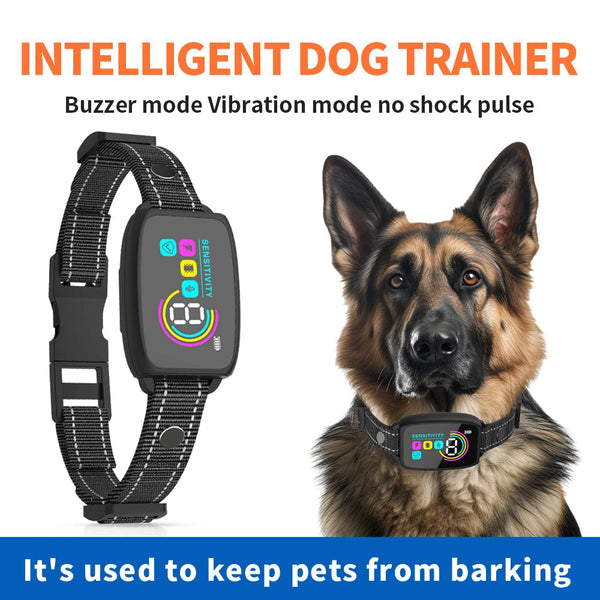 HKM-5732925 Rechargeable Smart Anti-Barking Dog Collar with Waterproof Design and Adjustable Sensitivity for Training