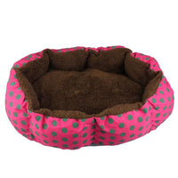 HKM-5733693 Cozy Soft Fleece Pet Bed for Dogs and Cats - Warm Plush House with Brushed Lamb Wool and PP Cotton, Multiple Colors Available