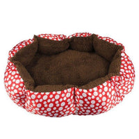 HKM-5733693 Cozy Soft Fleece Pet Bed for Dogs and Cats - Warm Plush House with Brushed Lamb Wool and PP Cotton, Multiple Colors Available