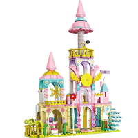 HKM-573395 Princess Castle Building Block Set - DIY 3D Puzzle Toy for Girls Age 5 and Up, Educational Construction Kit