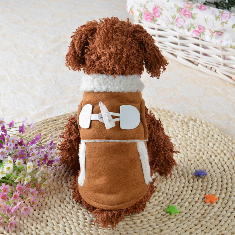 HKM-5734077 Cozy Lamb Velvet Dog Costume for Small Pets