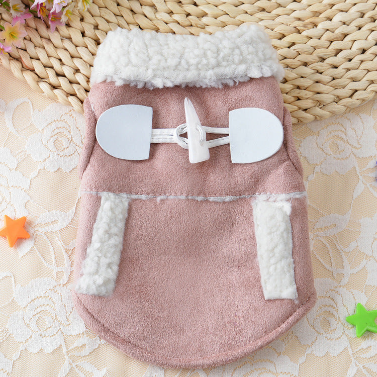 HKM-5734077 Cozy Lamb Velvet Dog Costume for Small Pets