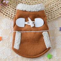HKM-5734077 Cozy Lamb Velvet Dog Costume for Small Pets