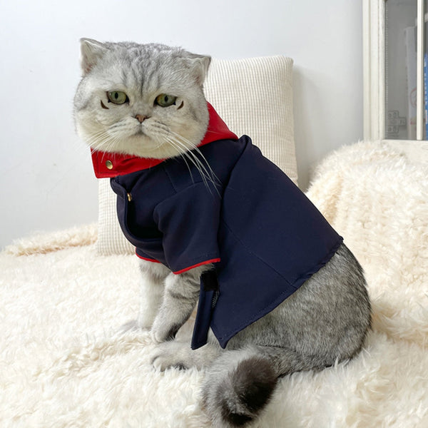 HKM-5734717 Universal Cat and Dog Hoodie Photo Props in Polygonum Cuspidatum Color, Small and Medium Sizes Available