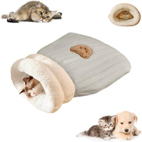 HKM-5736253 Cozy Plush Cat Sleeping Bag - Soft Fluffy Hideaway for Indoor Cats and Kittens