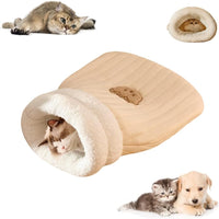HKM-5736253 Cozy Plush Cat Sleeping Bag - Soft Fluffy Hideaway for Indoor Cats and Kittens