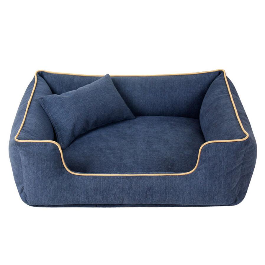 HKM-573651 Warm and Comfortable Bite-Resistant Small Dog Bed - Removable and Washable, Available in Silver Gray, Dark Brown, Navy Blue