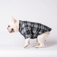 HKM-5737789 Casual Cotton Plaid Shirt for Pets in Green and Gray, Sizes XS to XXL