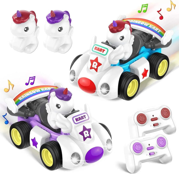 HKM-573779 Remote Control Cartoon Car for Kids - Rechargeable 2.4G RC Bumper Car for Indoor and Outdoor Fun