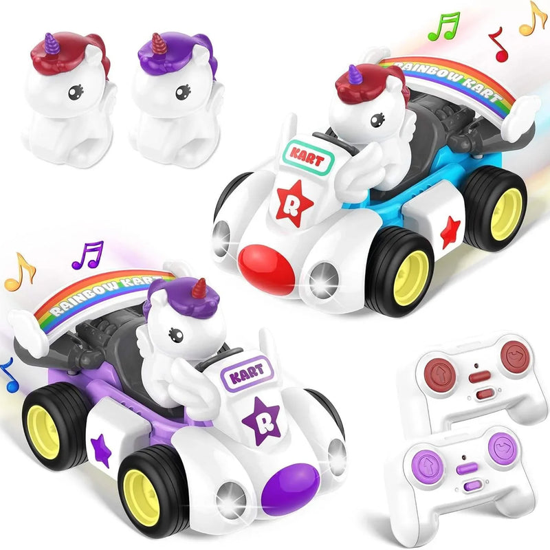 HKM-573779 Remote Control Cartoon Car for Kids - Rechargeable 2.4G RC Bumper Car for Indoor and Outdoor Fun