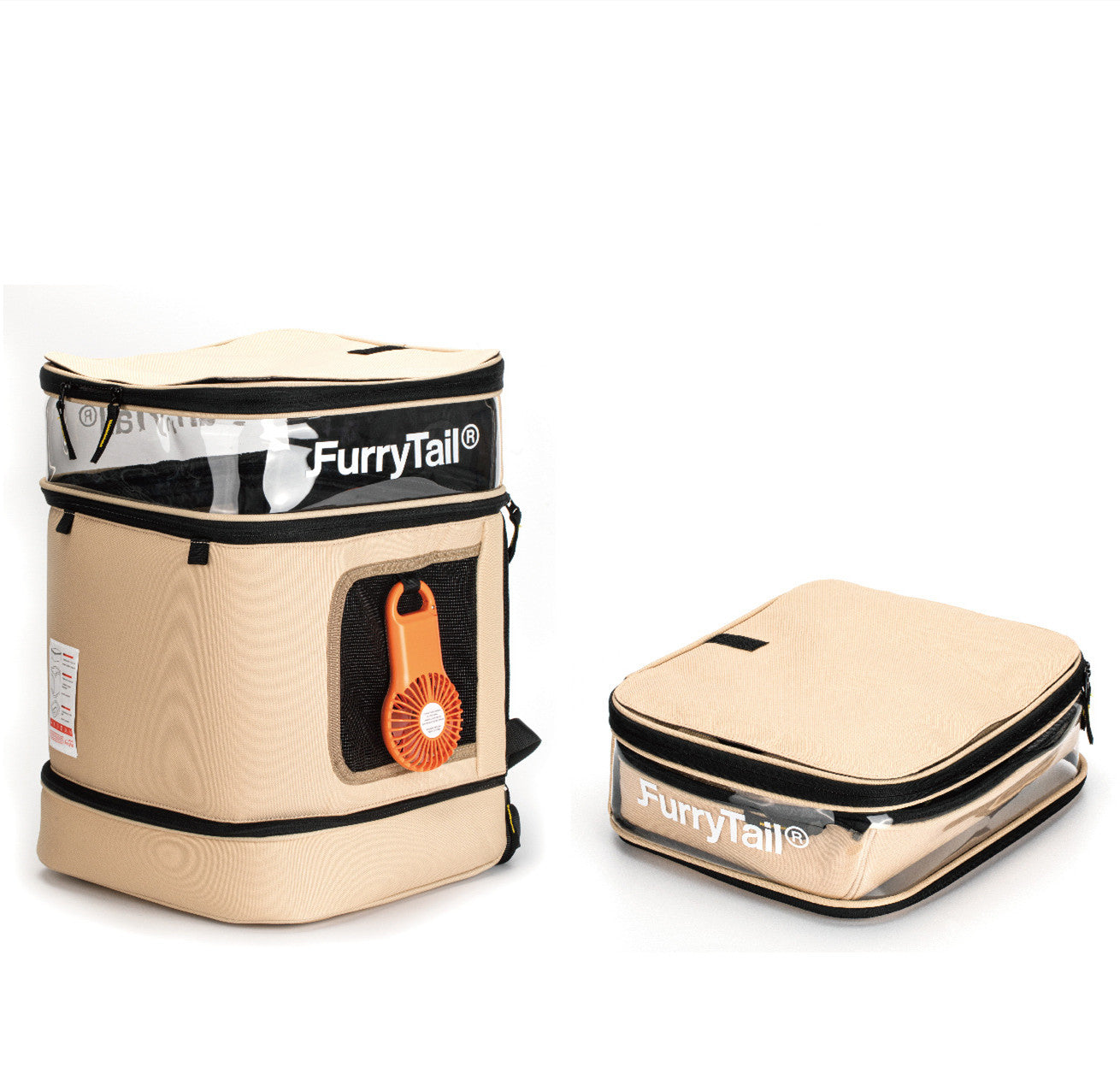 HKM-5739069 Large-Capacity Breathable Cat Backpack in Light Gold Khaki, Ideal for Cats and Small Pets