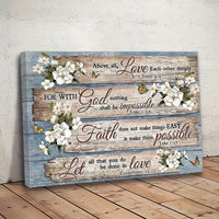 HKM-573907 Inspirational Christian Bible Verses Wood Frame Canvas Art for Home Decor