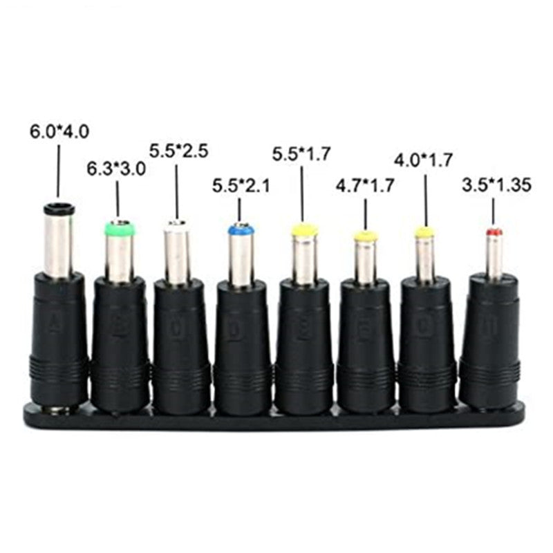 HKM-574035 Universal DC Adapter with 8 Laptop Plugs, Model 5.5*2.1mm, Rated Current 16A