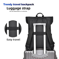 HKM-574035 Women’s 17-Inch PU Laptop Backpack for College and Daily Use