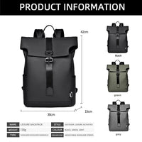 HKM-574035 Women’s 17-Inch PU Laptop Backpack for College and Daily Use