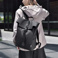 HKM-574035 Women’s 17-Inch PU Laptop Backpack for College and Daily Use