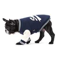 HKM-5740477 Dark Blue Pet Dog and Cat Sweater – Baseball Uniform Style in Various Sizes