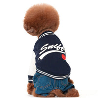 HKM-5740477 Dark Blue Pet Dog and Cat Sweater – Baseball Uniform Style in Various Sizes