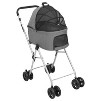 HKM-5740861 Foldable Dog Stroller for Two Pets with Sunshade - Lightweight and Portable Design