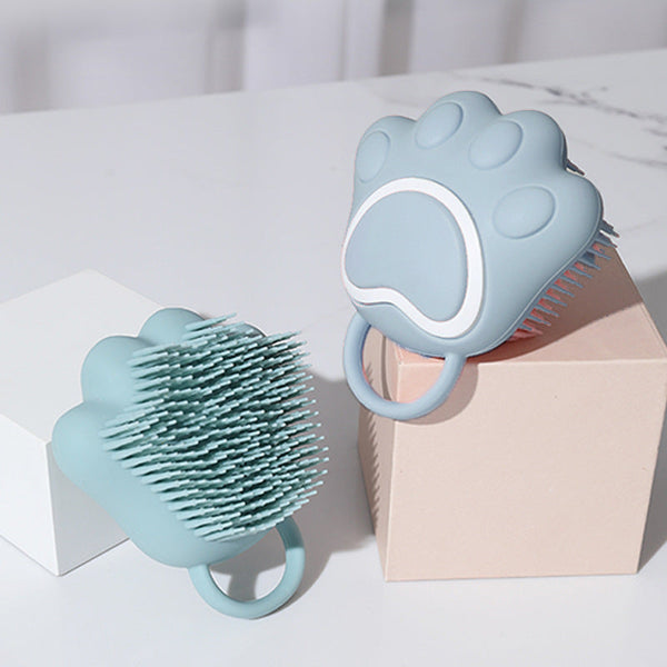 HKM-5740989 Easy Pet Cleaning Bath Brush - Blue ABS & Silicone with Ergonomic Design