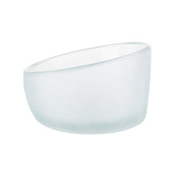 HKM-5741373 Oblique Glass Bowl for Cats and Dogs - High Borosilicate Glass, 164x98 mm, Anti-Tipping Design