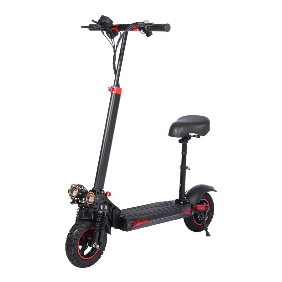 HKM-574163 Foldable Electric Scooter, 60km Range, 41-50km/h Max Speed, 800W Brushless Motor, 10-inch Off-road Tires, Aluminum Frame