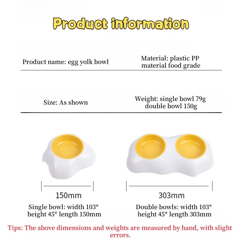 HKM-5742653 Double Pet Bowls for Food and Water with Non-Slip Base, Easy to Clean, Durable Design