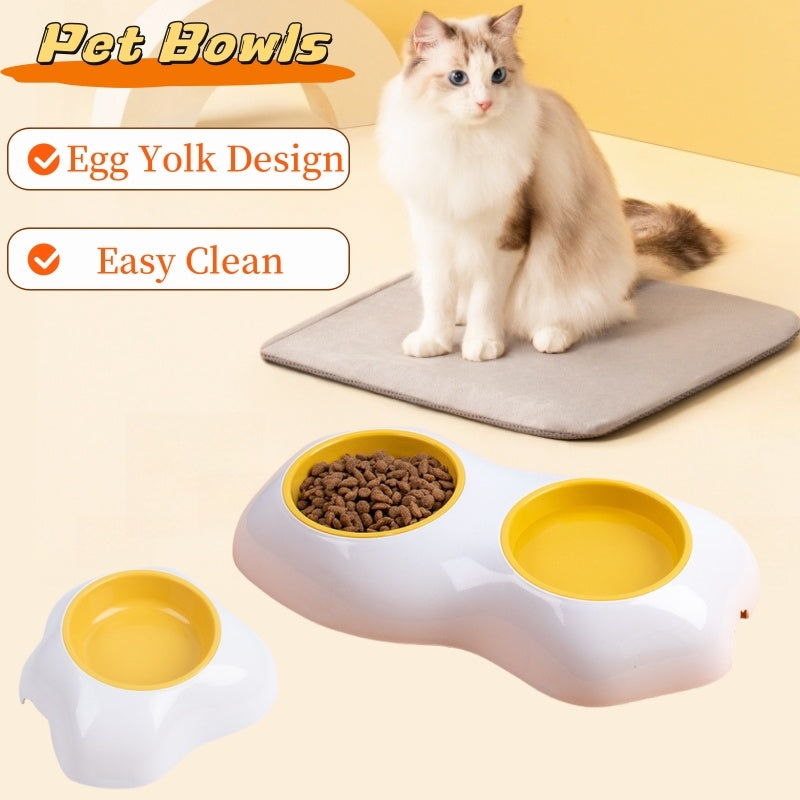 HKM-5742653 Double Pet Bowls for Food and Water with Non-Slip Base, Easy to Clean, Durable Design