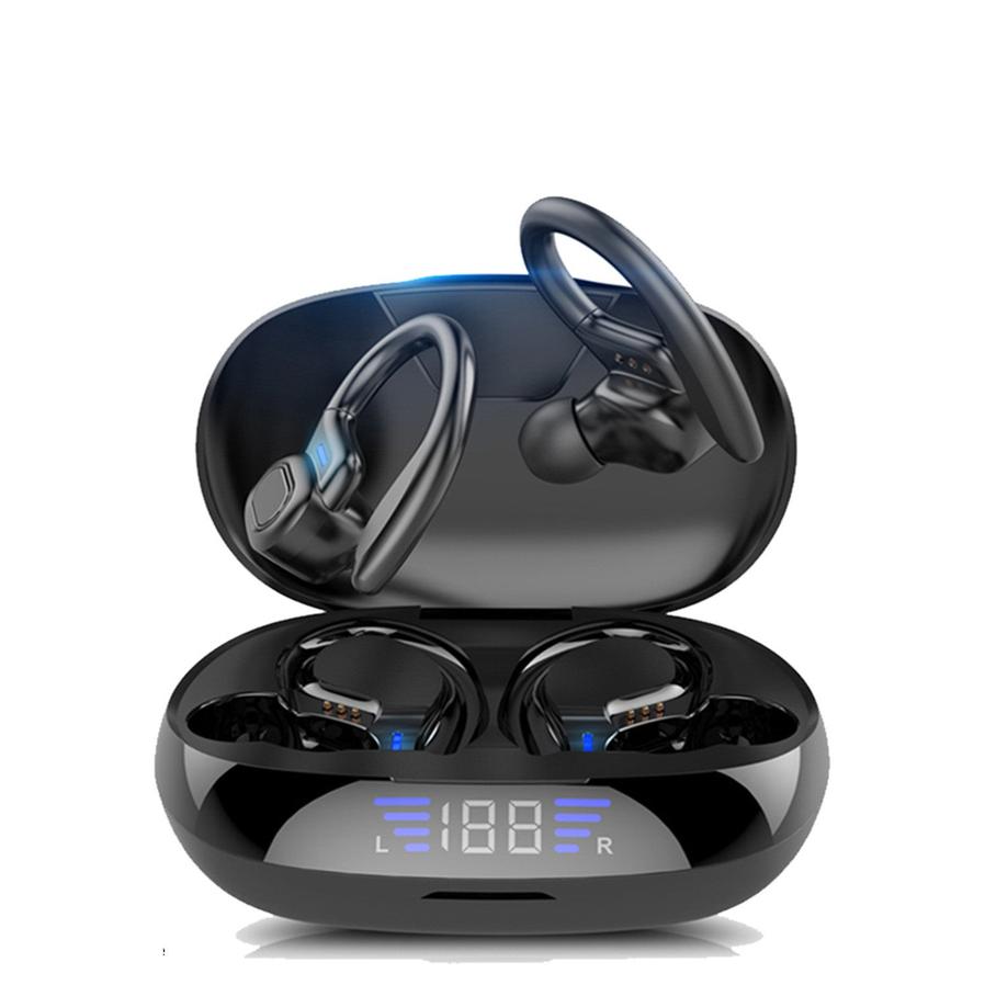 HKM-574291 Wireless Ear-Hook Sports Headphones with Charging Case, Bluetooth V5.0, 40mAh Battery, 4-5 Hours Playtime