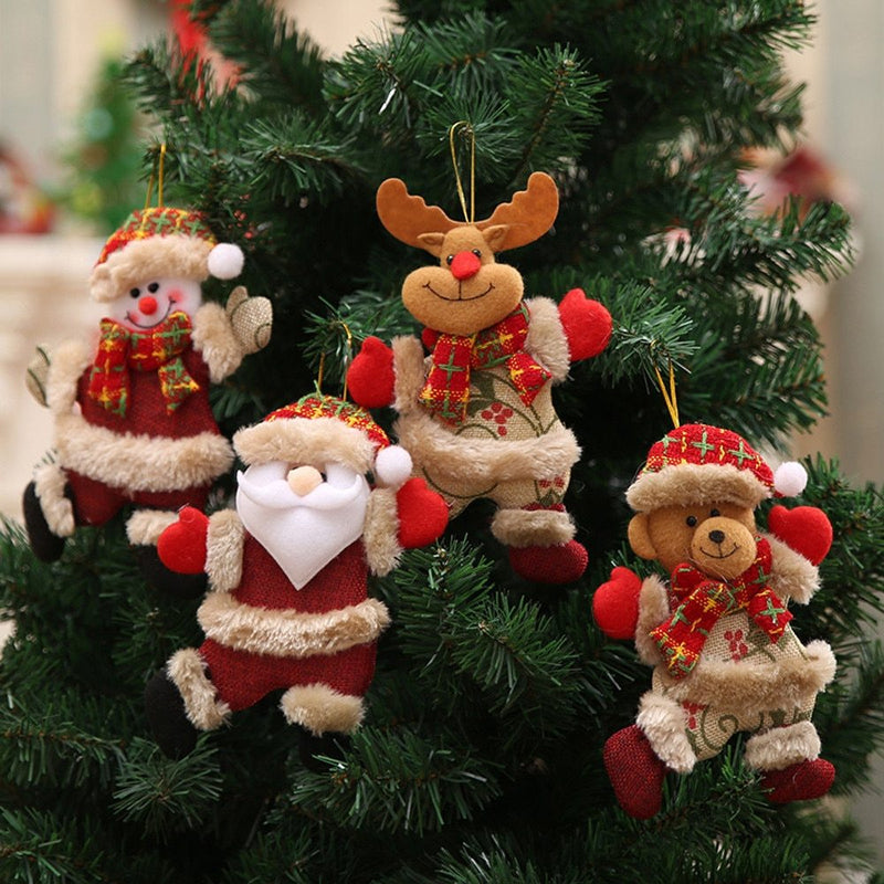 HKM-574419 Festive Cloth Christmas Tree Hanging Decoration - 18x13 CM, Lightweight and Versatile Accessory