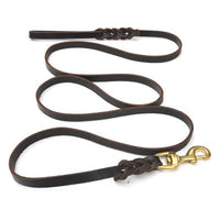 HKM-5744957 Leather Traction Rope for Large Dogs - Available in 1.5m, 2.0m, 2.5m, and 3.0m Lengths