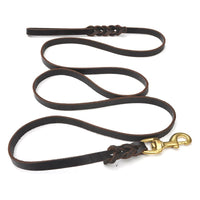 HKM-5744957 Leather Traction Rope for Large Dogs - Available in 1.5m, 2.0m, 2.5m, and 3.0m Lengths