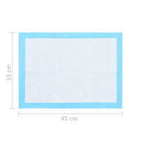 HKM-5745341 Highly Absorbent Puppy Training Pads - 100 pcs, 45x33 cm, Non-Woven Fabric, Blue and White