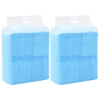 HKM-5745341 Highly Absorbent Puppy Training Pads - 100 pcs, 45x33 cm, Non-Woven Fabric, Blue and White