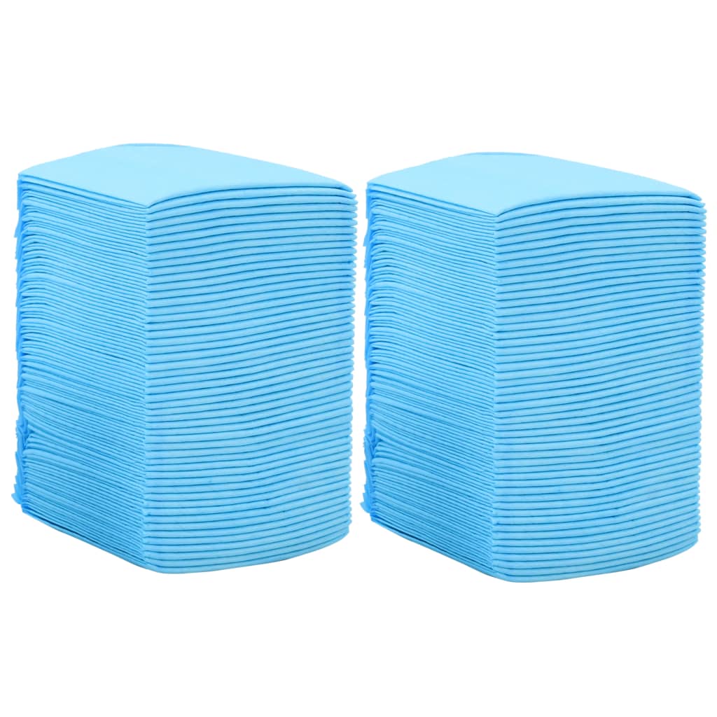 HKM-5745341 Highly Absorbent Puppy Training Pads - 100 pcs, 45x33 cm, Non-Woven Fabric, Blue and White