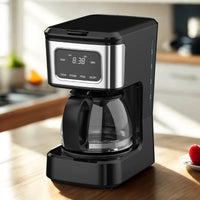 HKM-574547 6-Cup High Glass Coffee Maker with Touch Screen and Non-Stick Warming Plate